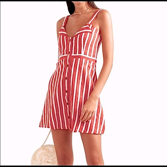 Faithfull the Brand Dresses & Skirts - Faithfull the Brand Le Petite Striped Linen Dress Size 2